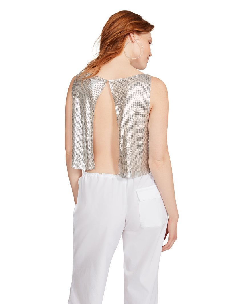 Silver Steve Madden Salina Women's Tops | PH 1074UVJ